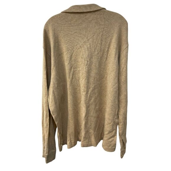 Polo Ralph Lauren Estate Ribbed Collared Polo Sweater 1/4 Zip Oatmeal Men’s XL - Picture 7 of 9